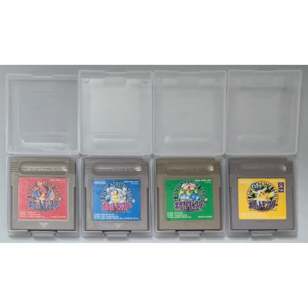 Pokemon Red Blue Green Yellow (GB) - Japan Import Bundle - Tested & Saves